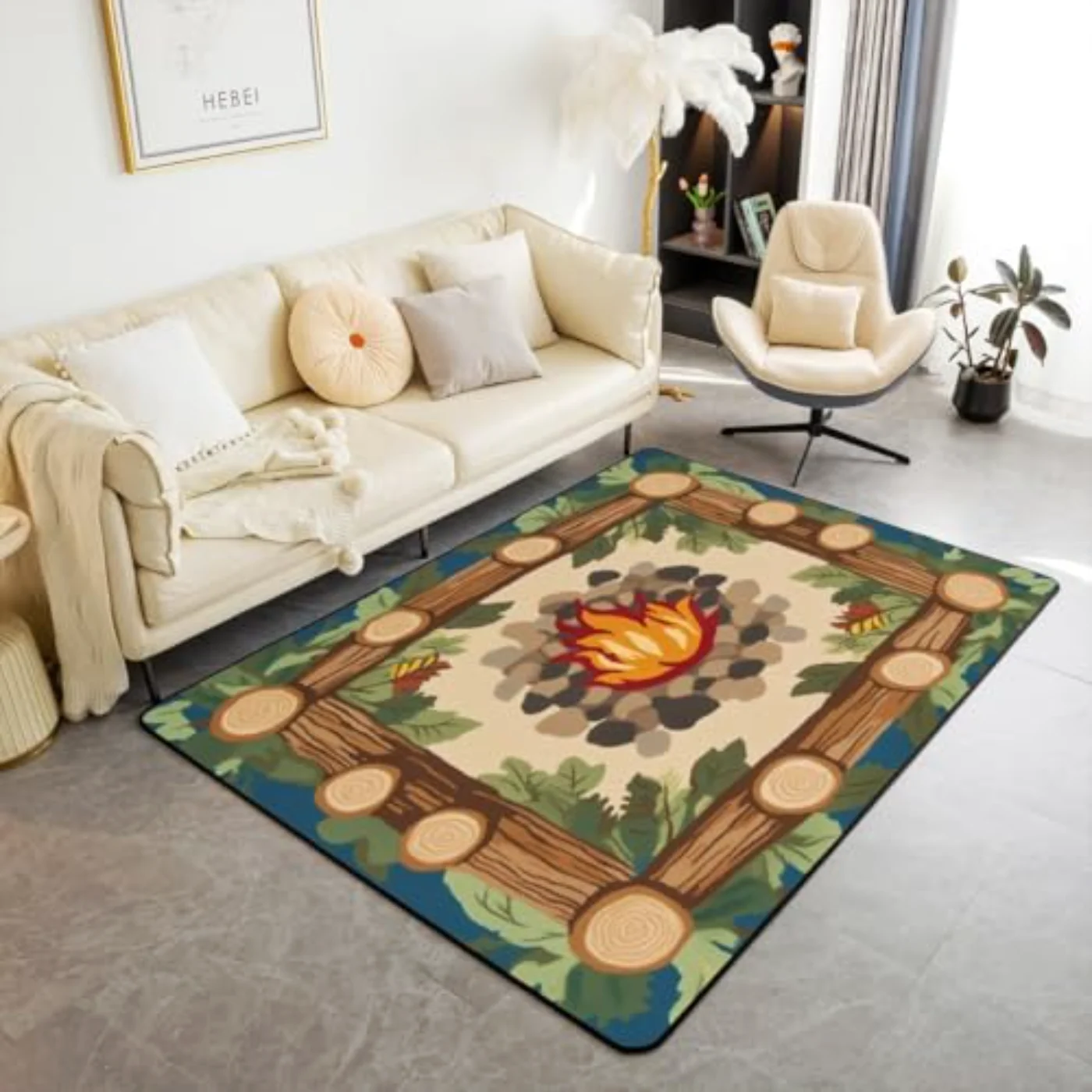 Camping Theme Area Rug X Rug
