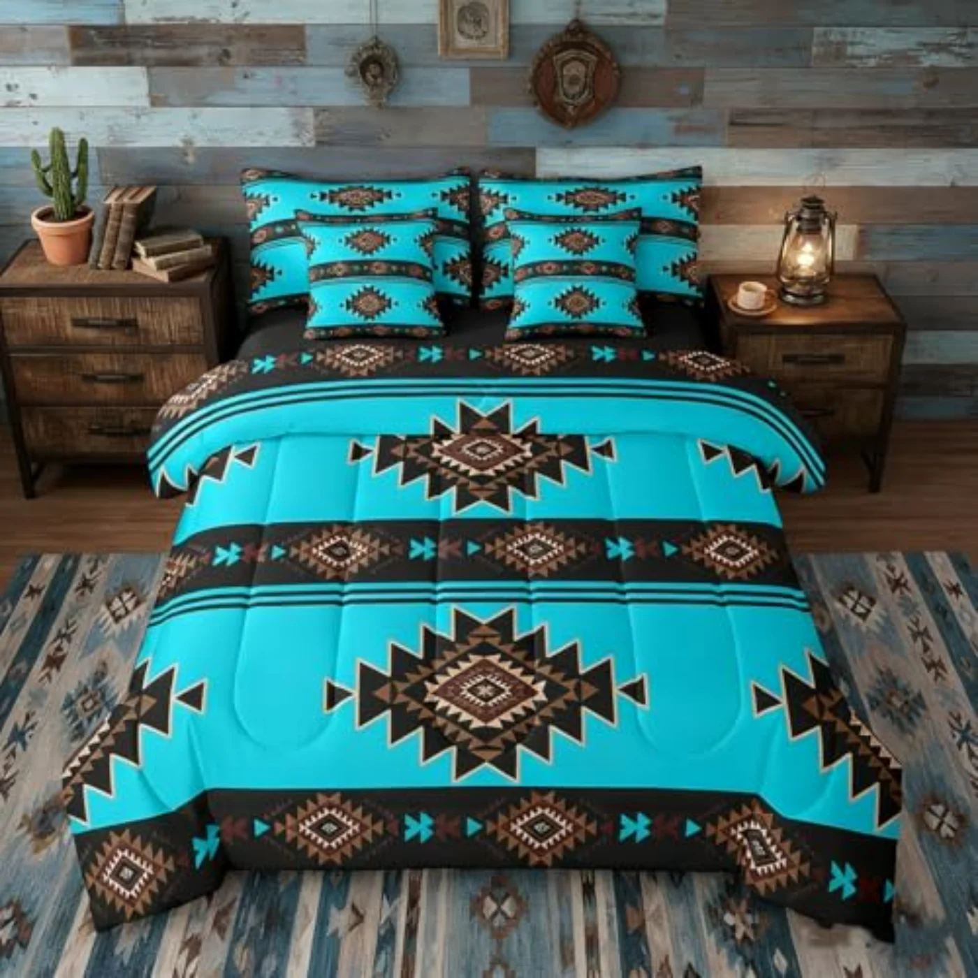 Western Aztec Comforter Set, Twin