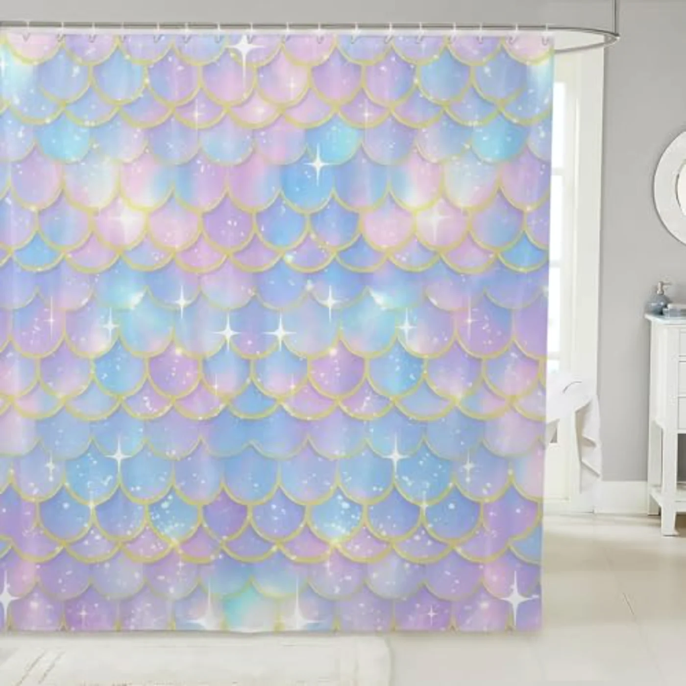 Pastel Mermaid Shower Curtain Wx78 Shower Curtain