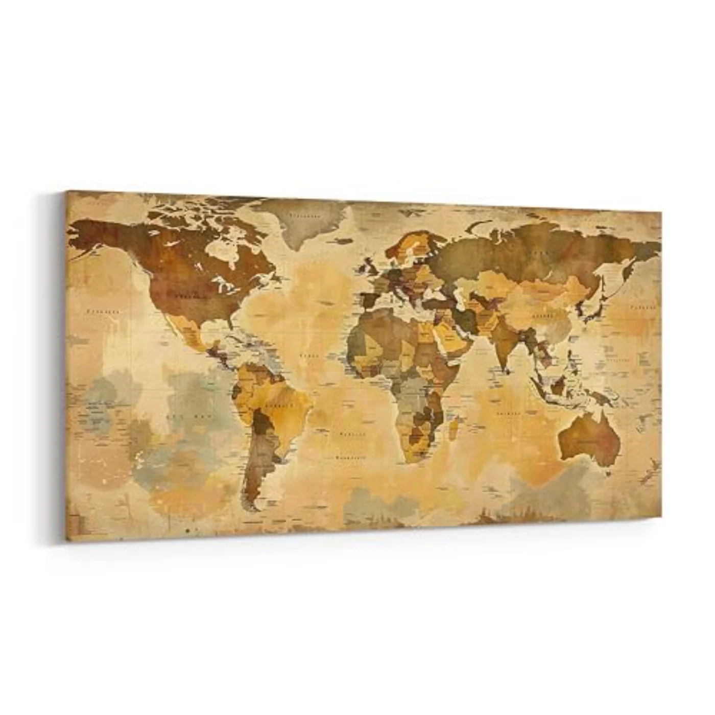World Map Canvas Wall Art Wall Hanging