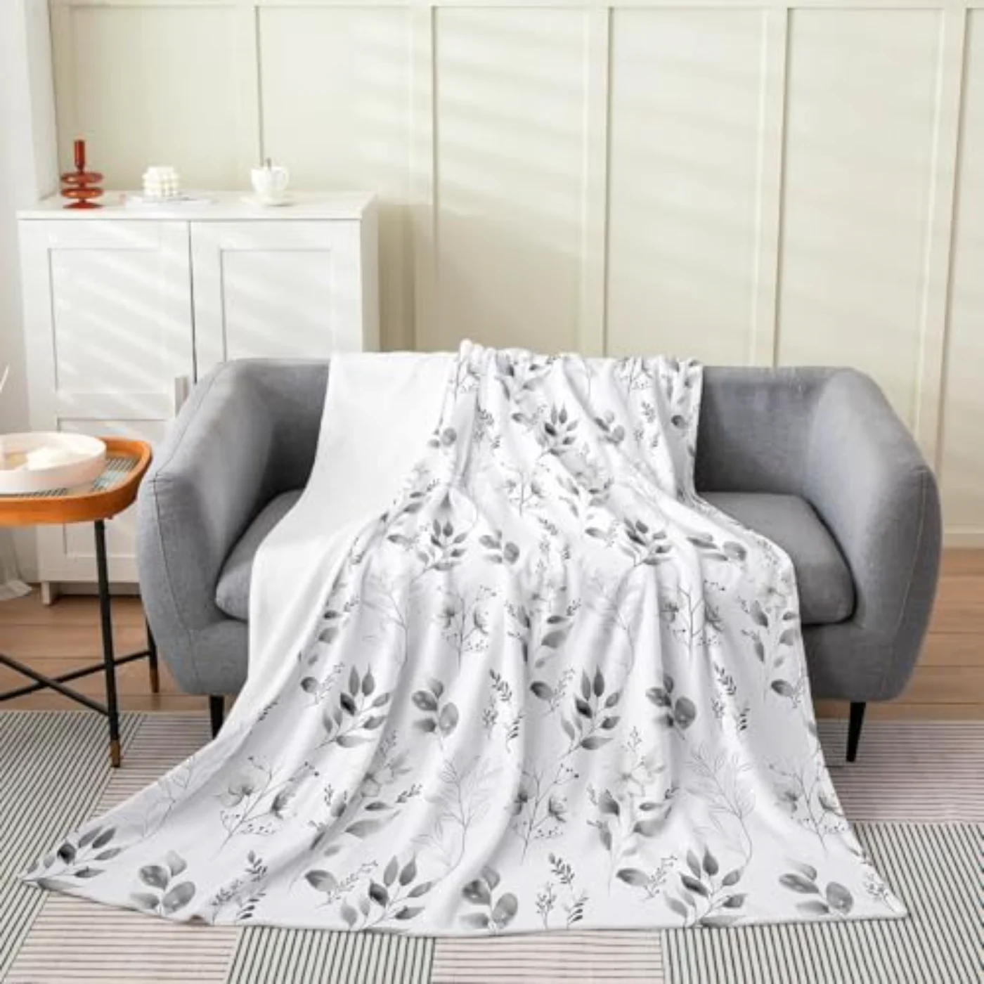 Vintage Printed Flannel Blanket X50 Throw