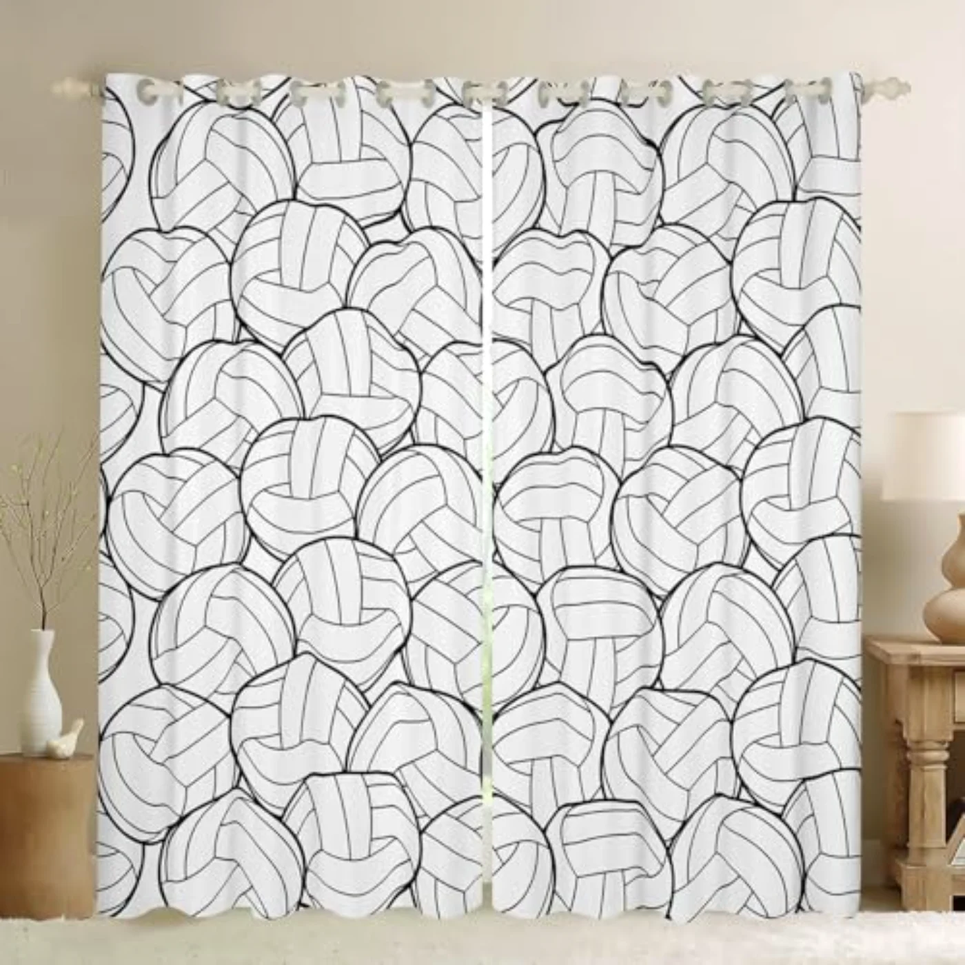 Volleyball Blackout Curtains Panels Curtains