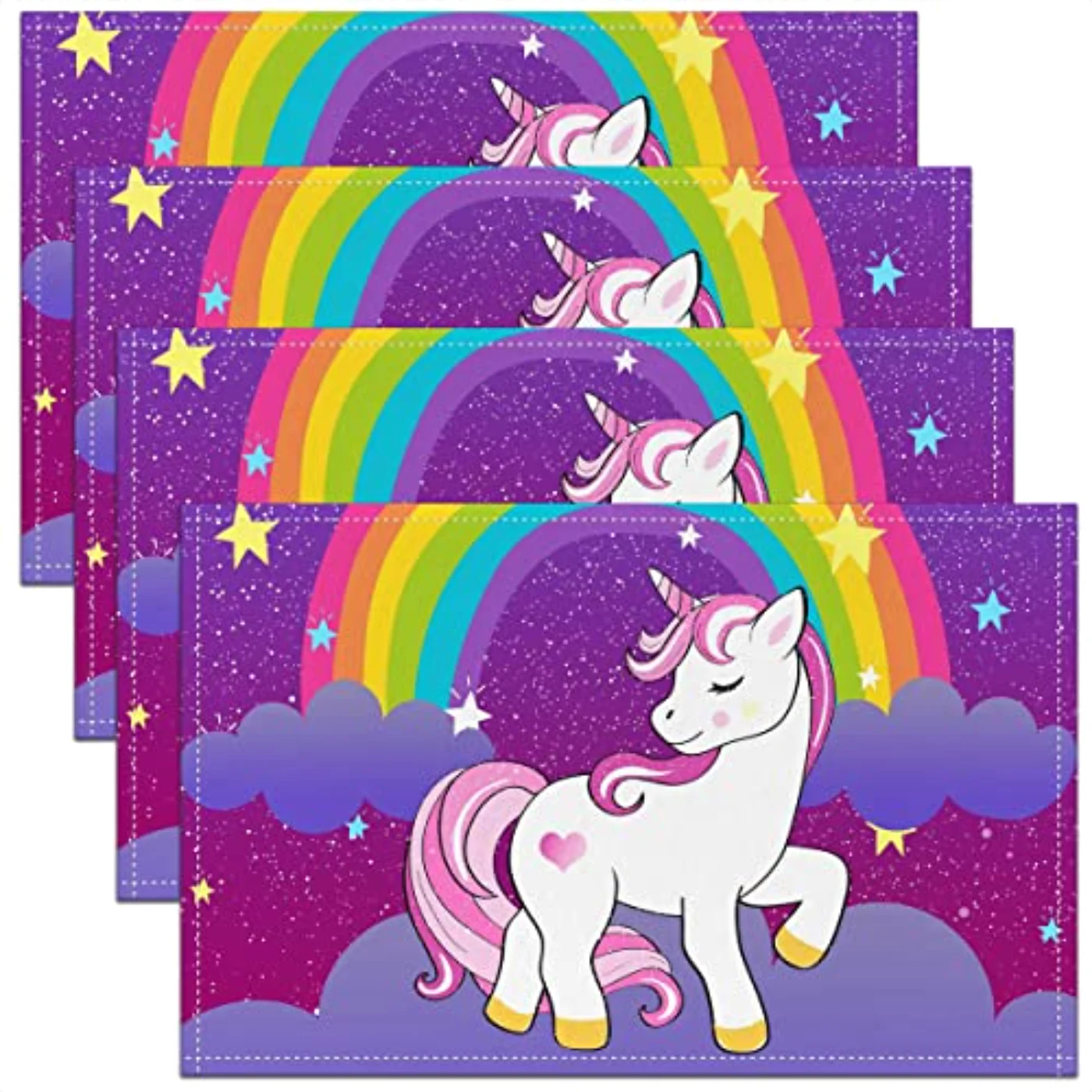 Girls Unicorn Placemats X18 Table Linen
