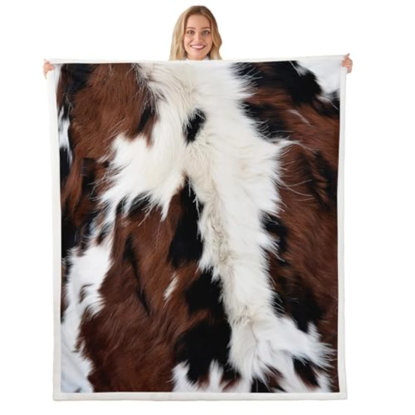 Abstract Cow Fur Blanket Throw