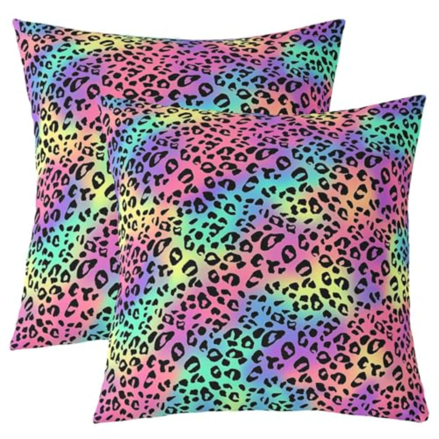Rainbow Leopard Throw Pillow Covers Pillow Covers