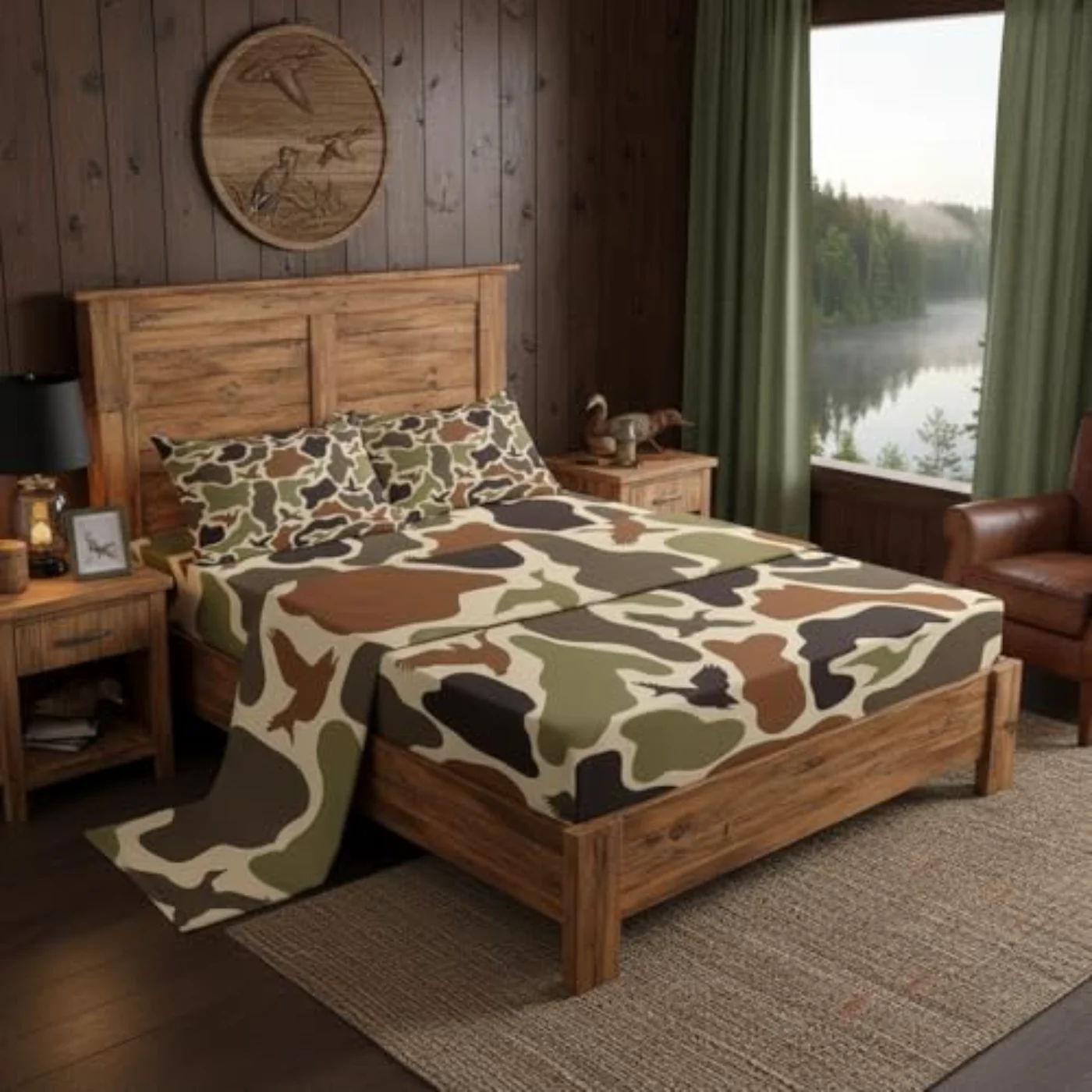 Duck Hunting Sheets Army Camo Sheet Set, Full