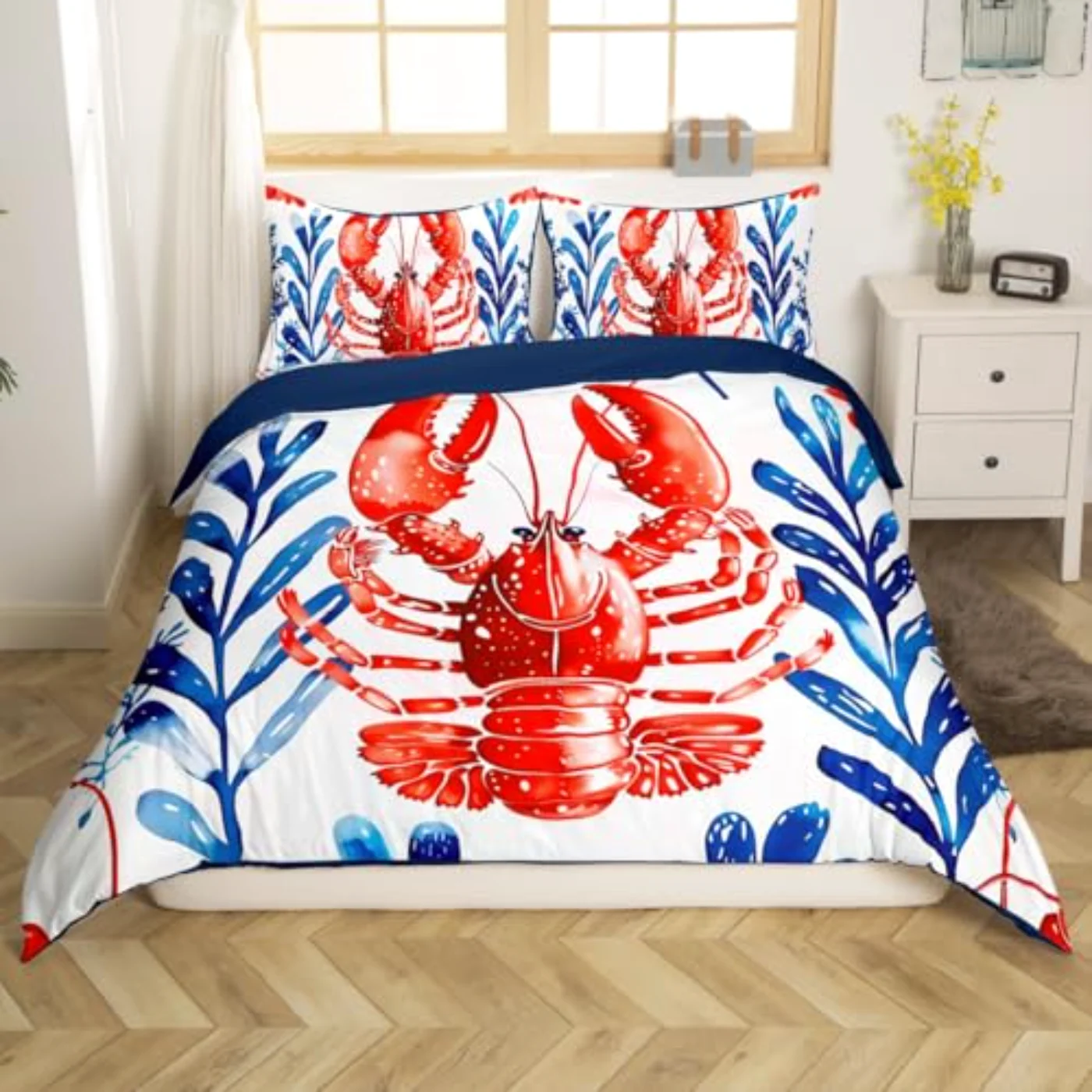 Coastal Lobster Duvet Cover, Queen