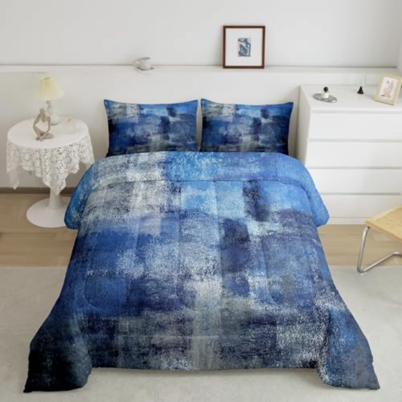 Blue Kids Teens Youth Comforter Set, Full