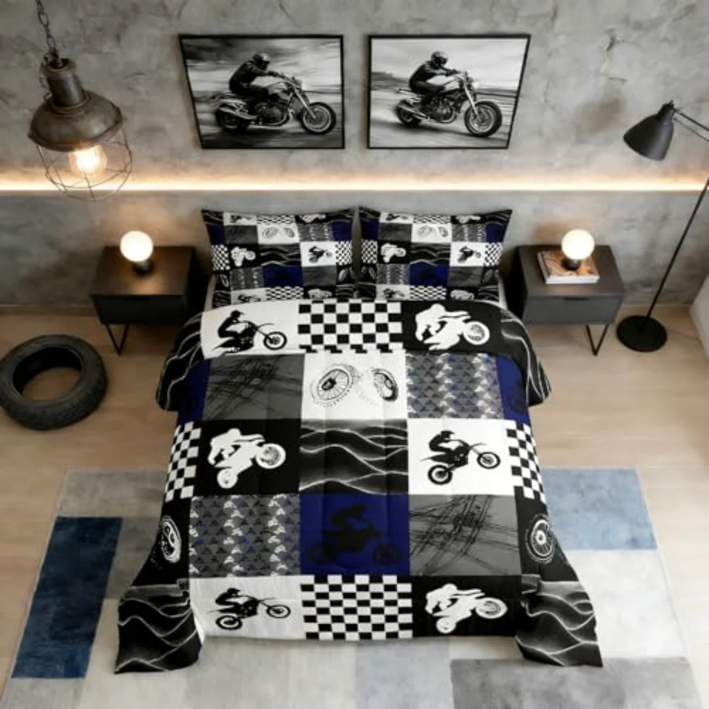 Dirt Bike Comforter Set, Twin