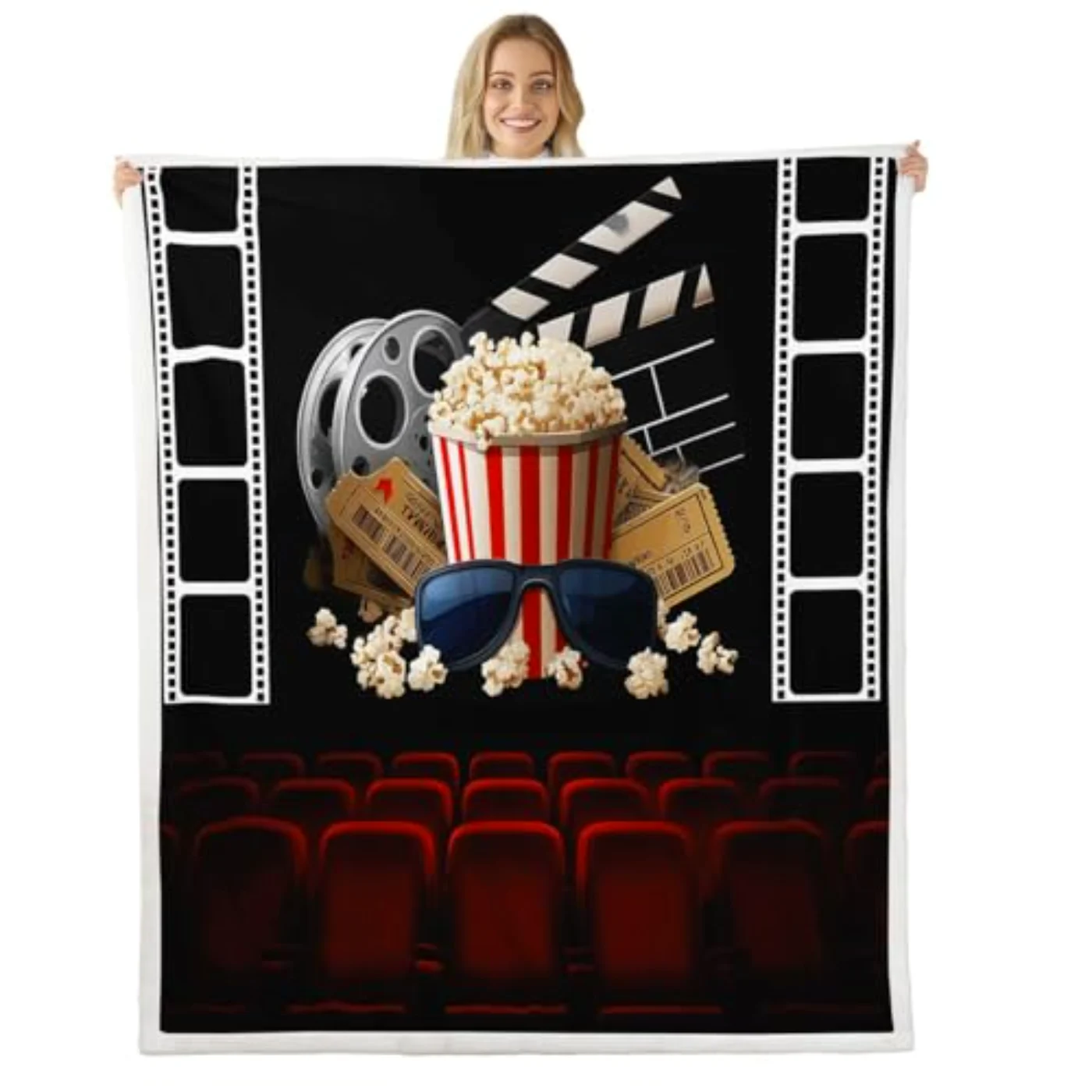 Movie Theme Blanket Movie Theater Throw