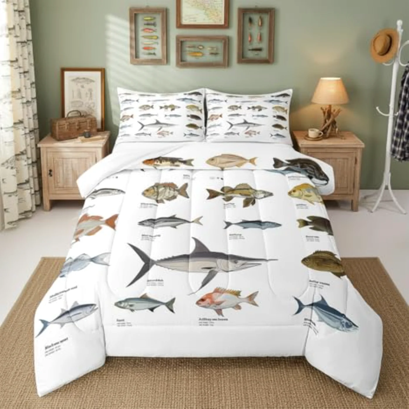 Bass Fish Boys Girls Farmhouse Comforter (C26D)
