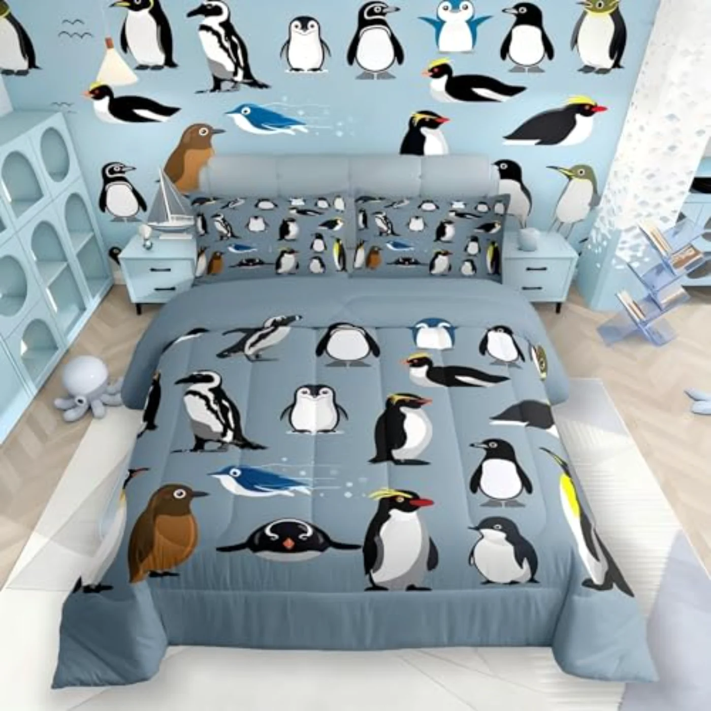 Penguins Boys Young Quilt, Twin