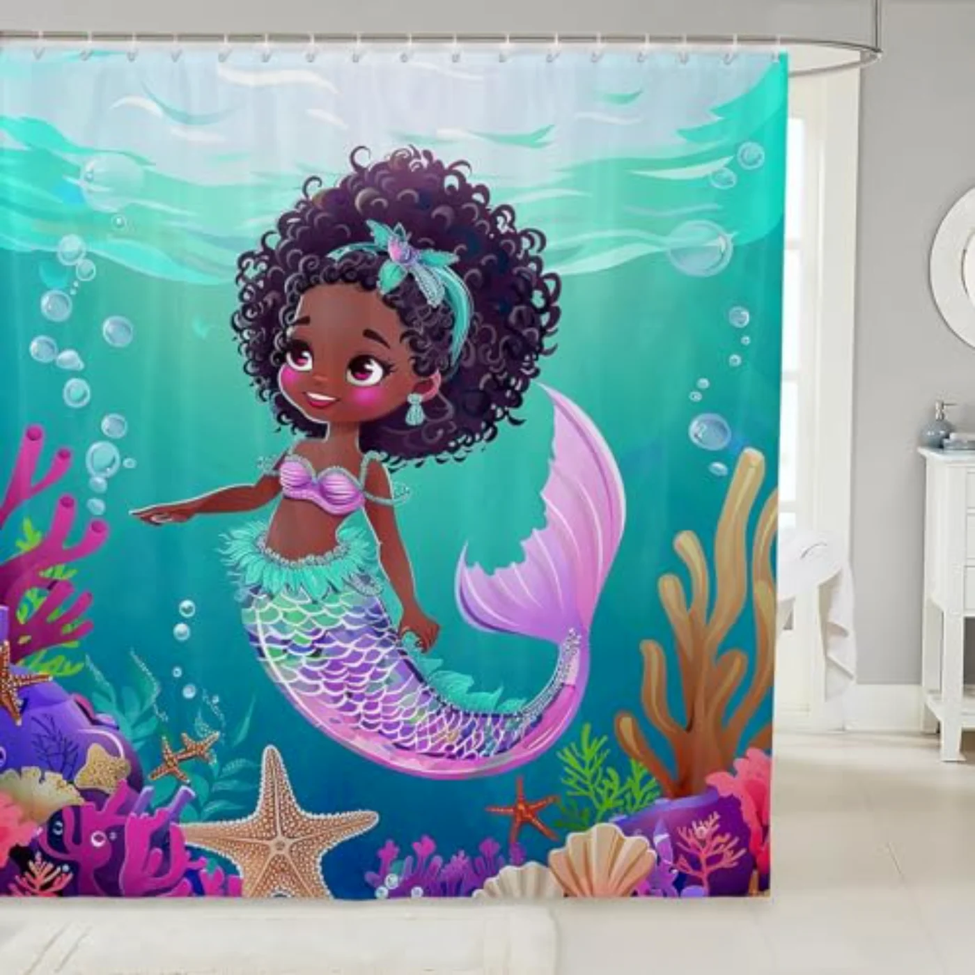 Black Mermaid Shower Curtain Wx78 Shower Curtain