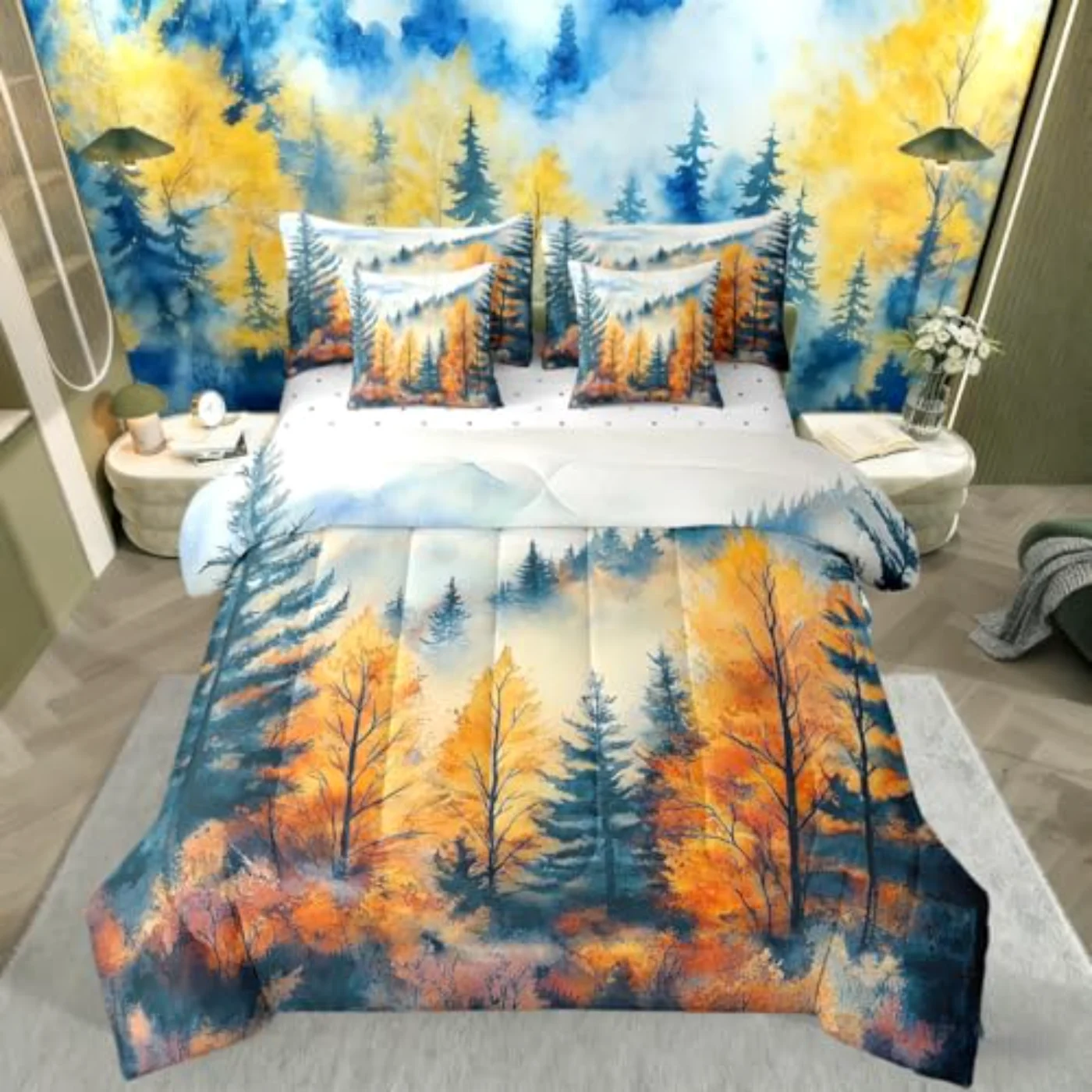 Pine Tree Forest In Bag Comforter Set, King