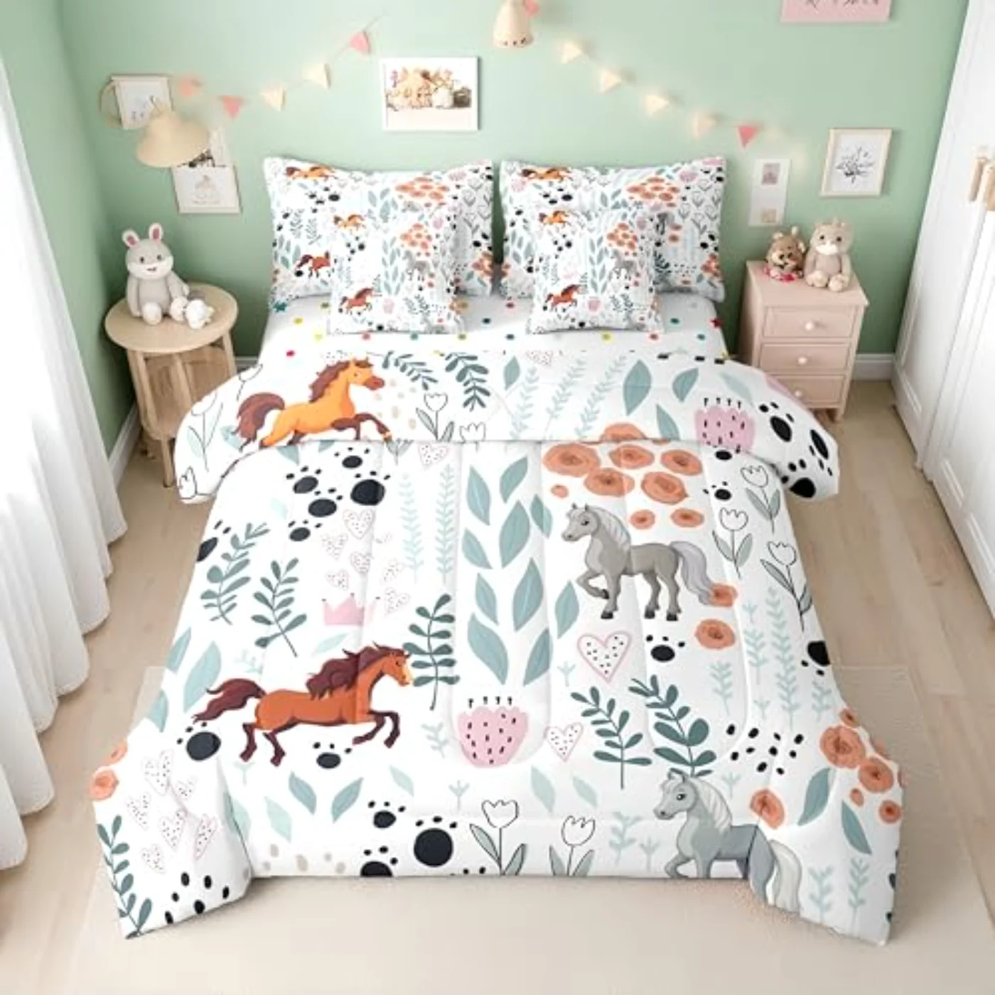 Kids Horse Sheets Comforter Set, Twin
