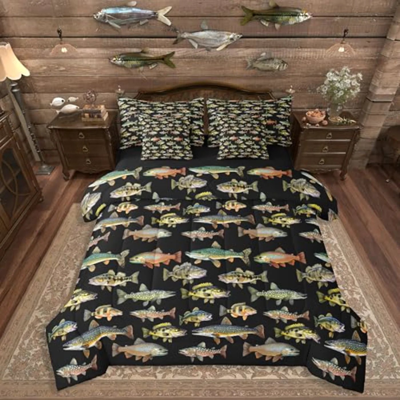 Pike Fish Comforter Set, Twin