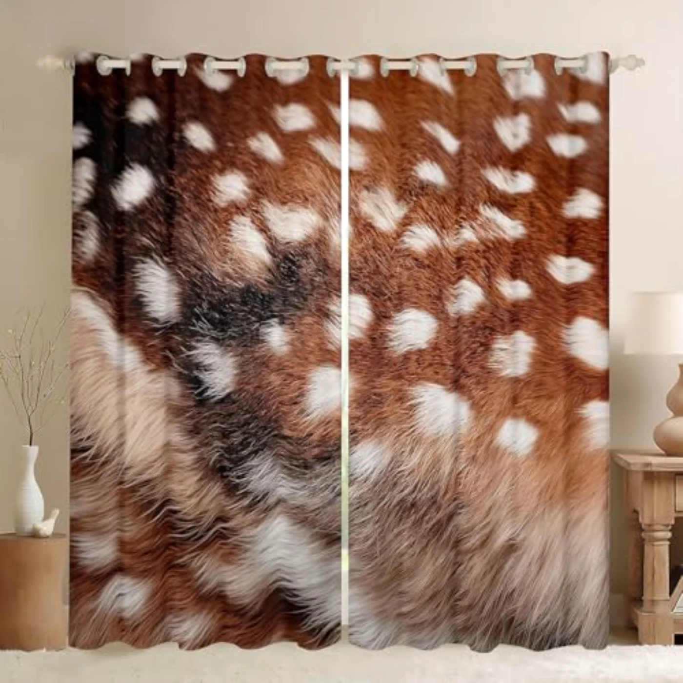Elk Deer Print Blackout Curtains Curtains
