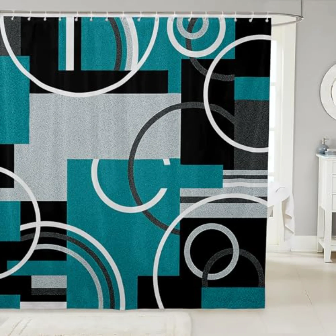 Modern Turquoise Shower Curtain Wx72l Shower Curtain