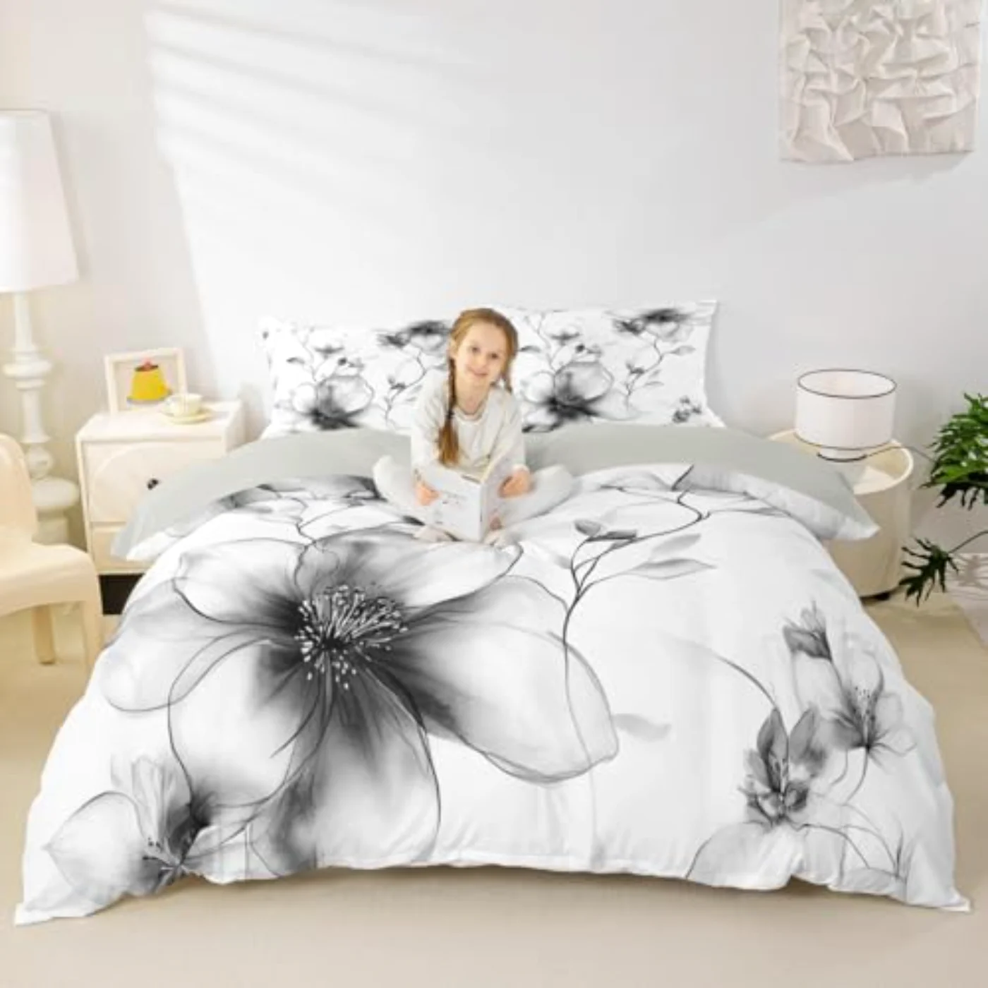 Black White Duvet Cover, Full