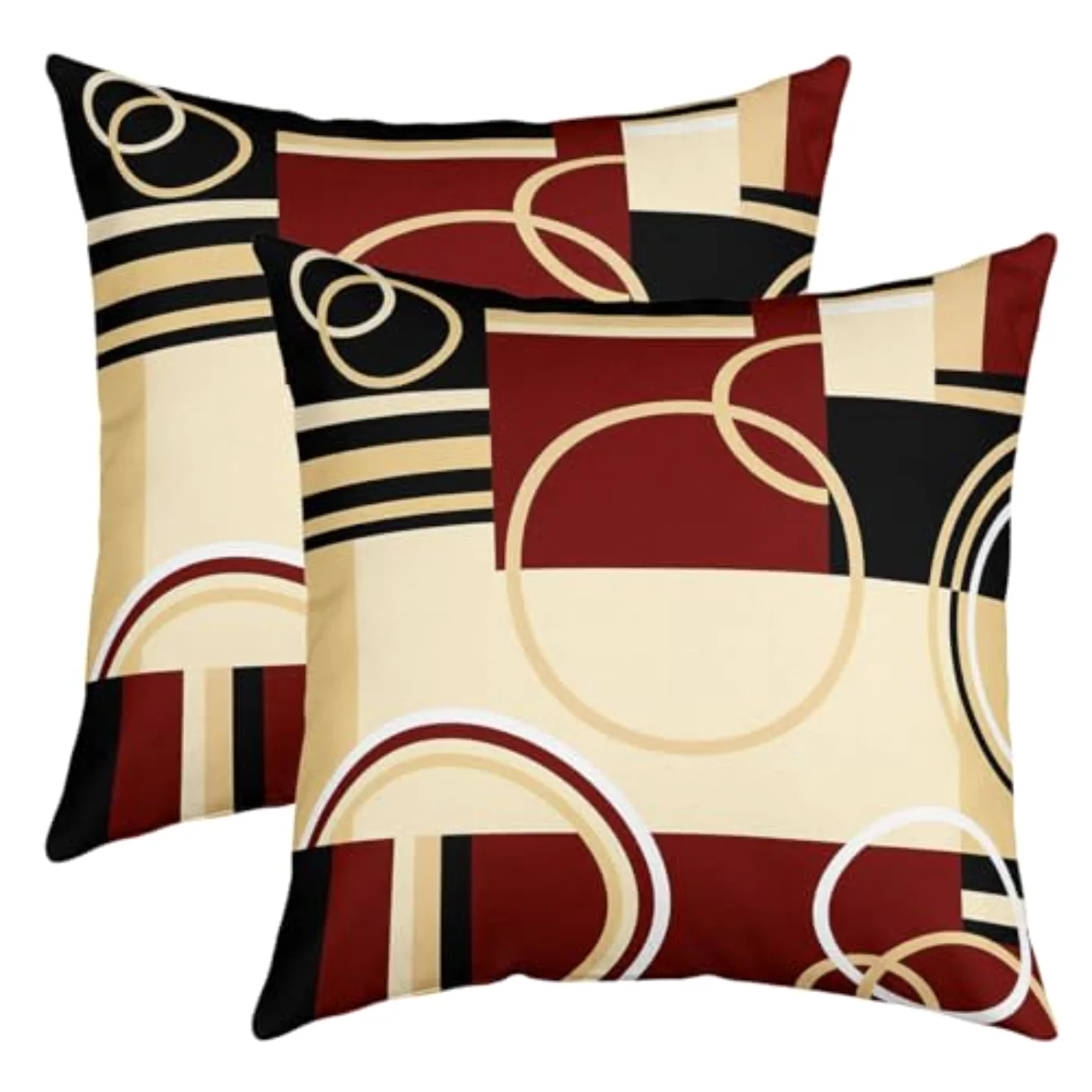 Modern Geometric Pillow Covers Red Pillow Covers