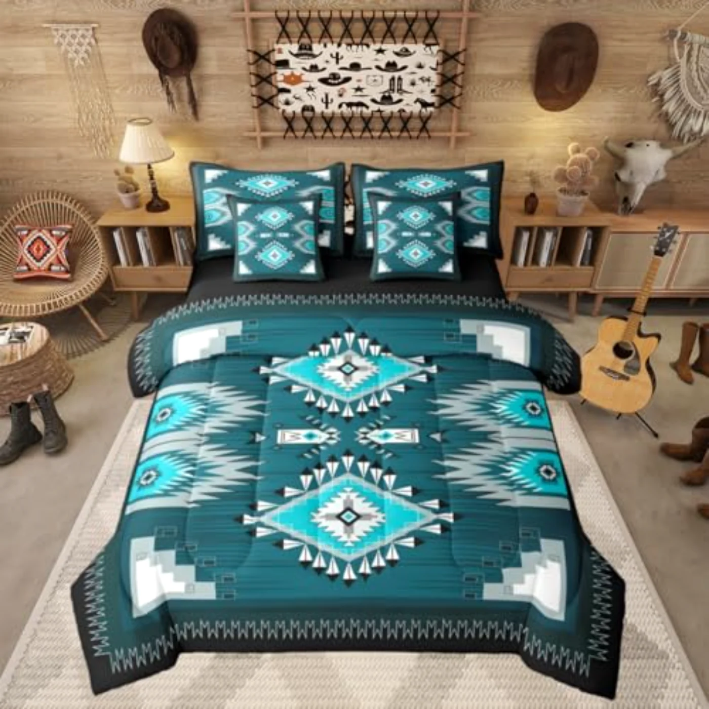 Boys Western In Bag Teens Comforter Set, King