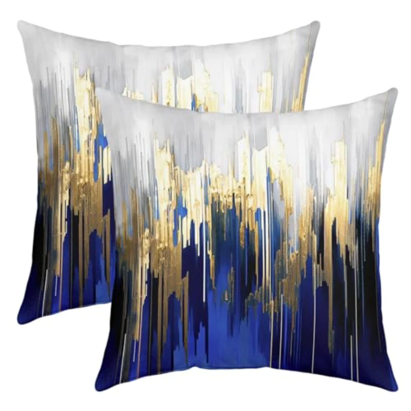 Abstract Art Cushion Cases Navy Pillow Covers