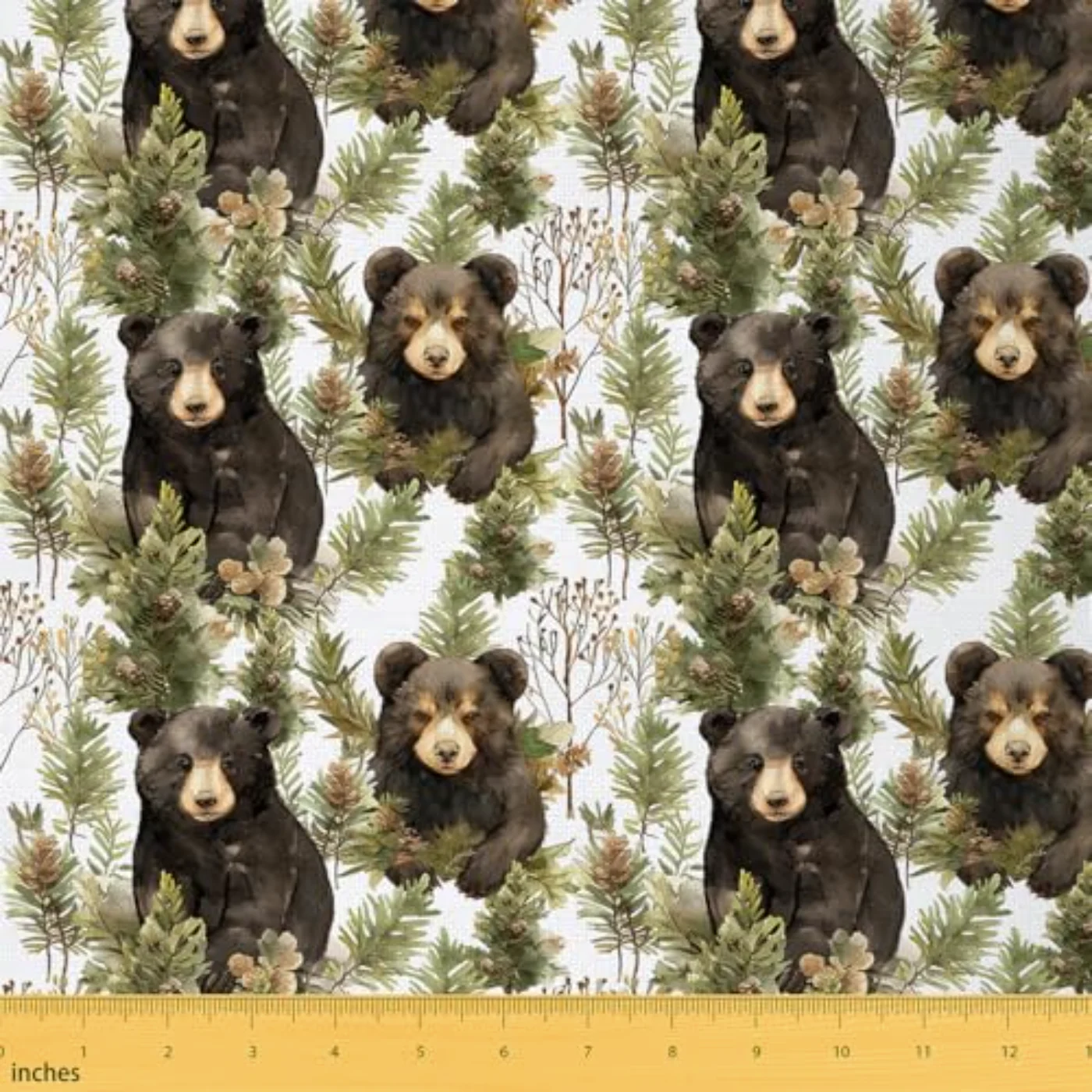 Hunting Bear Fabric By Yard Comforter Set