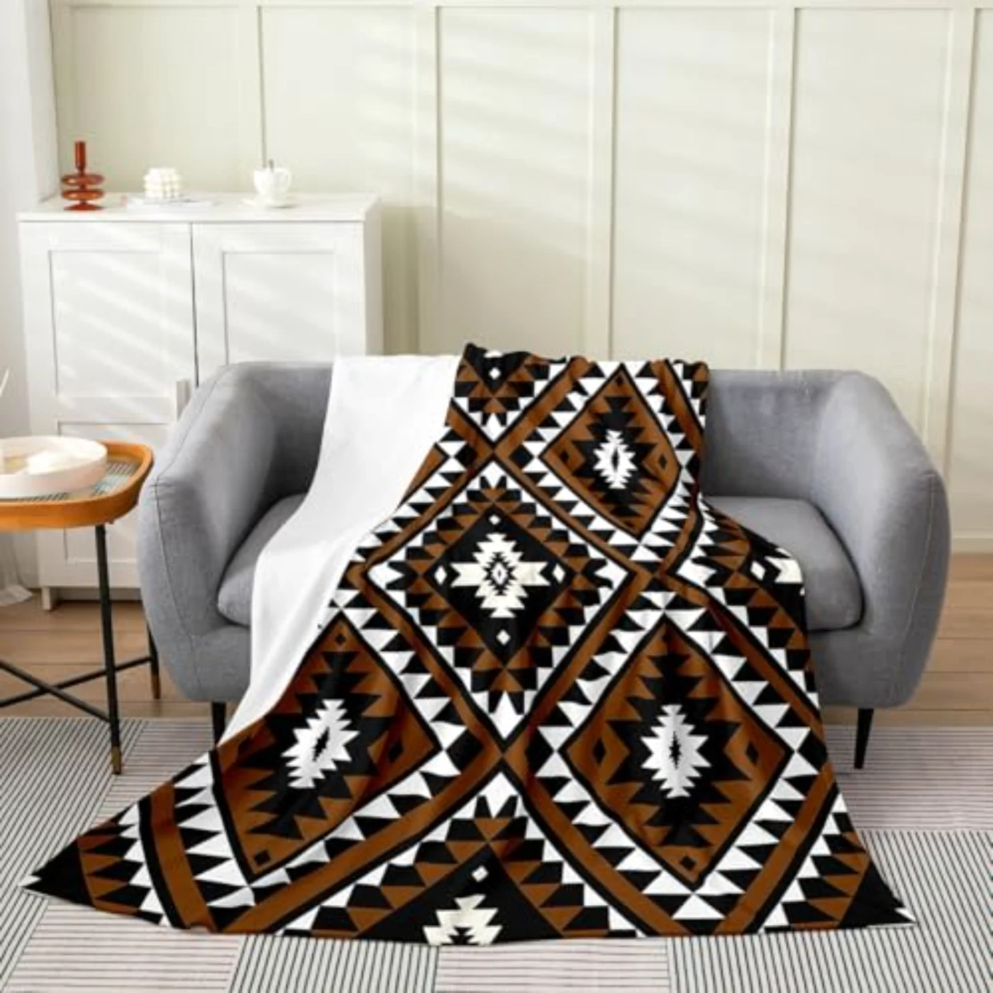 Rustic Western Fleece Flannel Blanket Throw