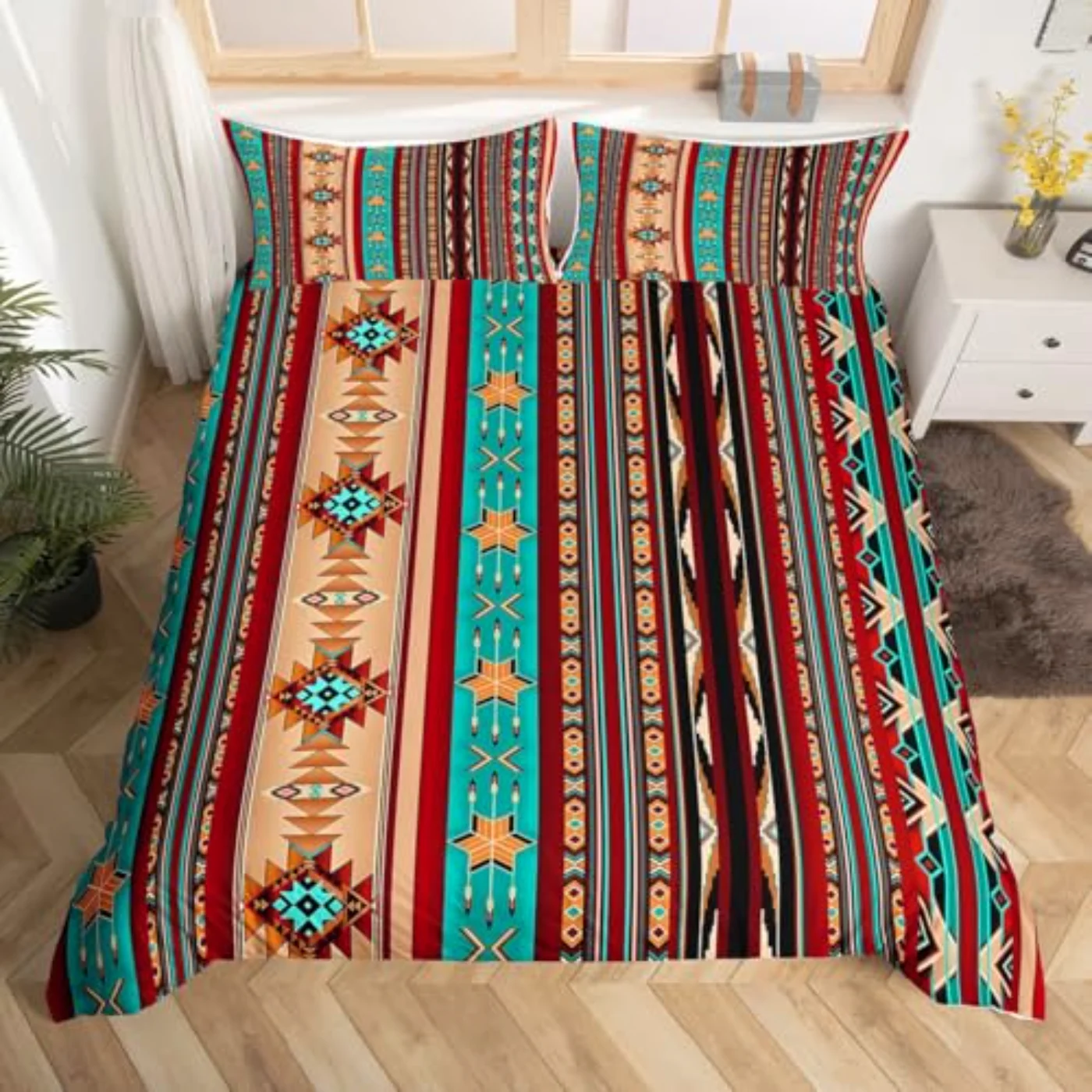 Aztec Ethnic Tribal Arrow Western Duvet Cover, Queen