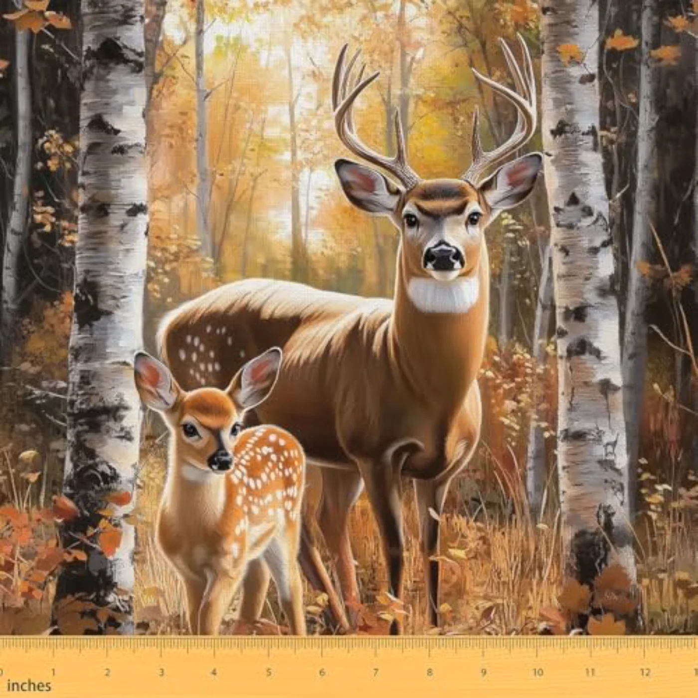 Wild Deer Flannel Fabrics By Comforter Set