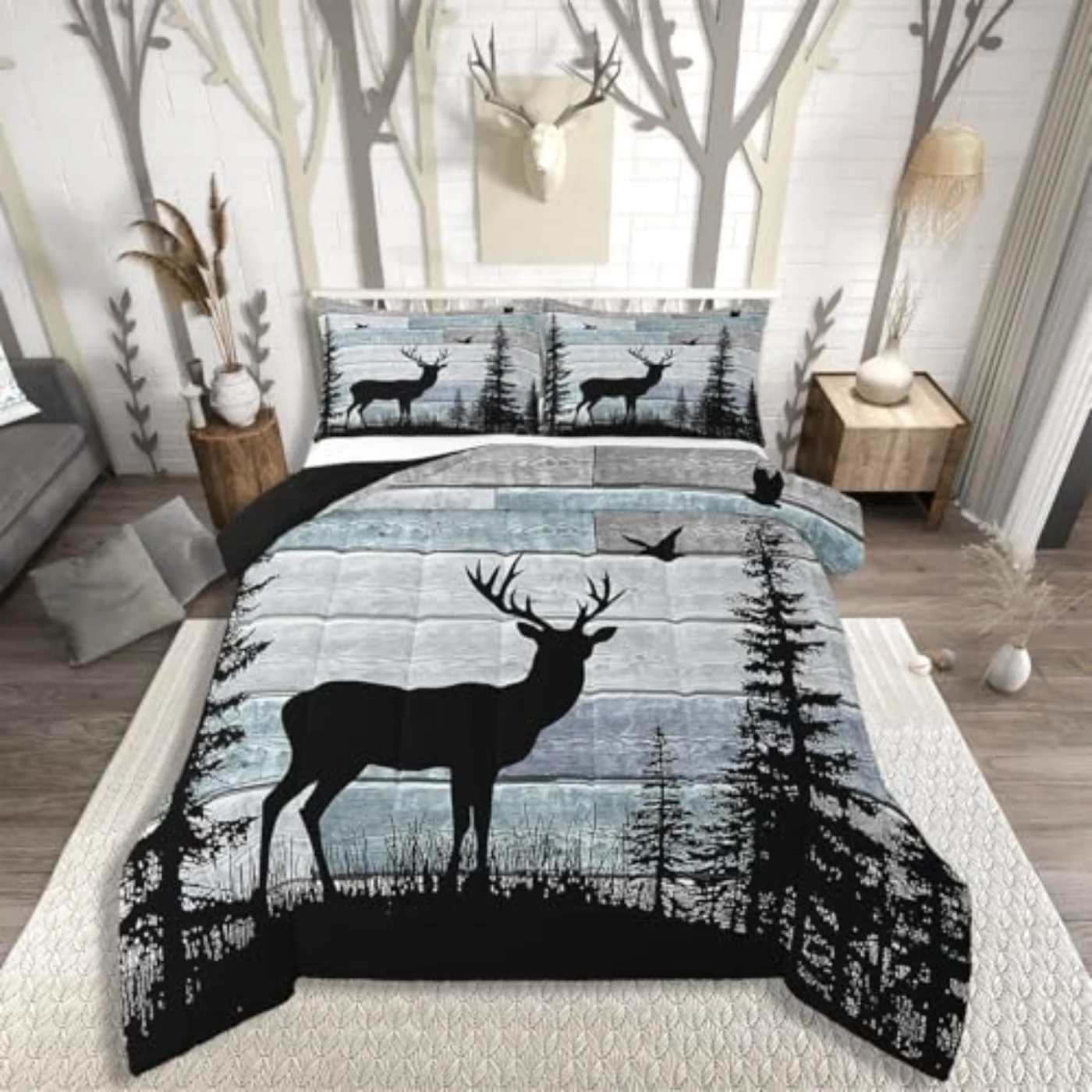 Western Men Women Comforter Set, King