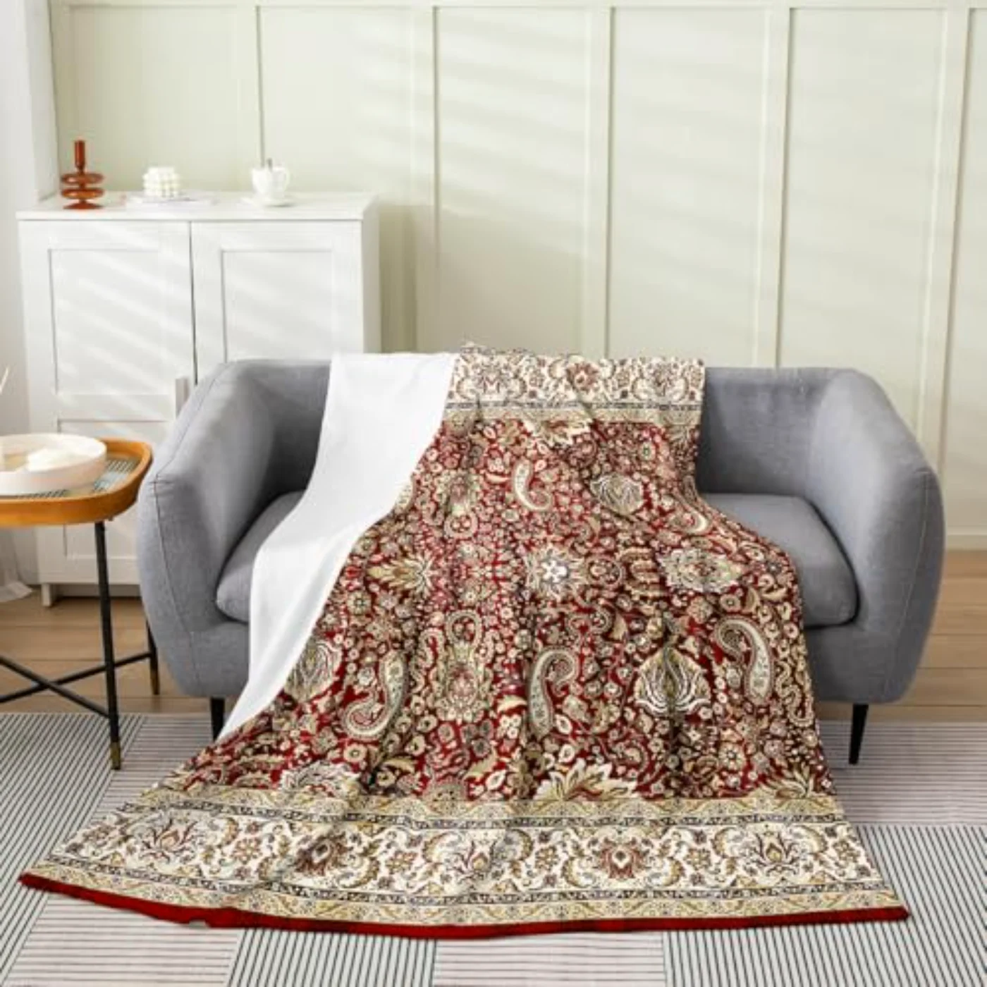 Paisley Boho Throw Blanket Throw