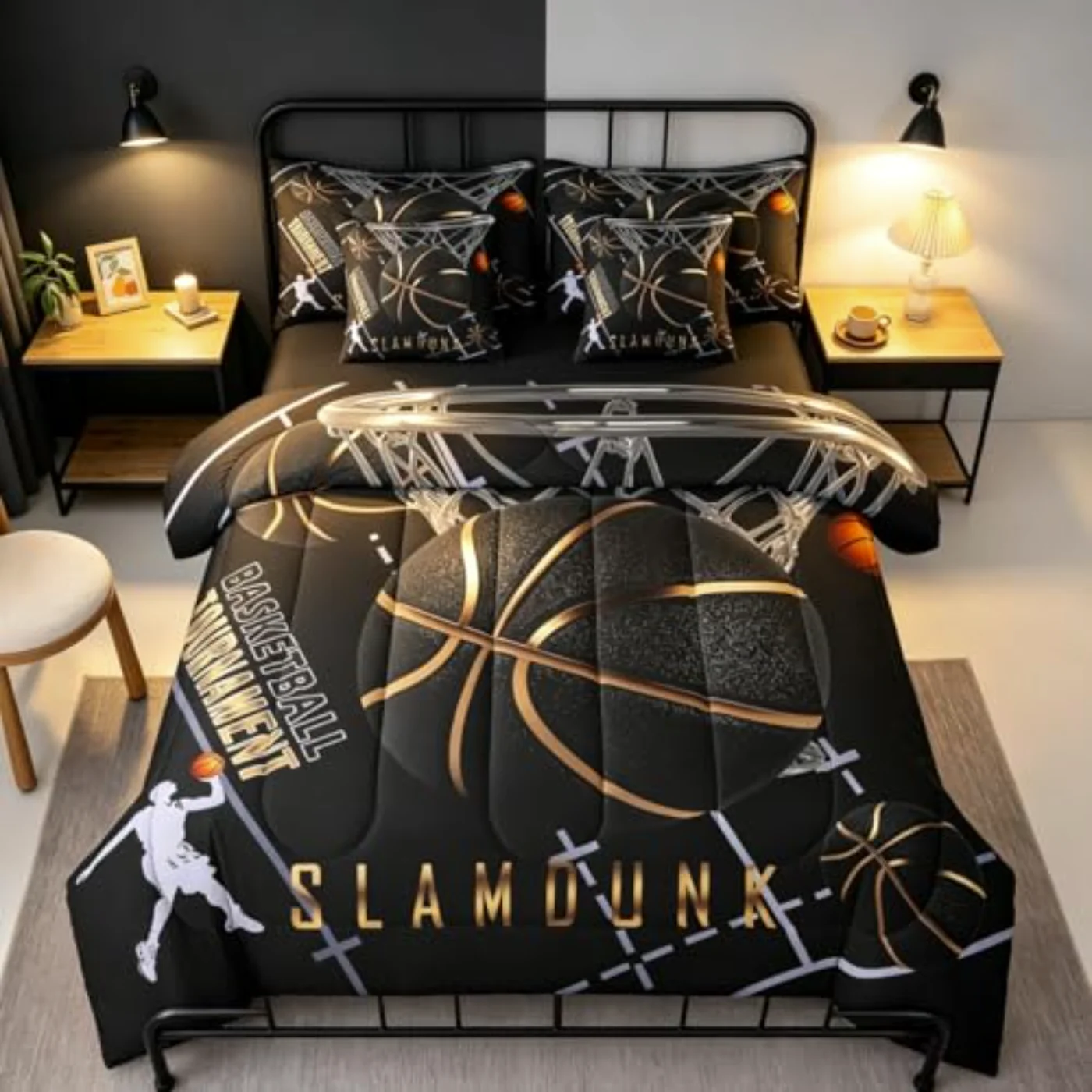 Basketball Court Comforter Set, Twin