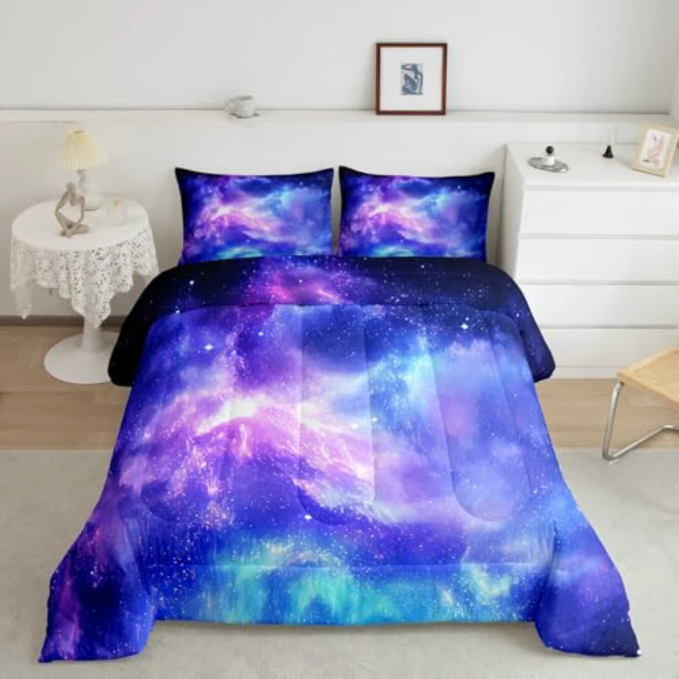 Galaxy Starry Sky Down Alternative Quilt, Twin