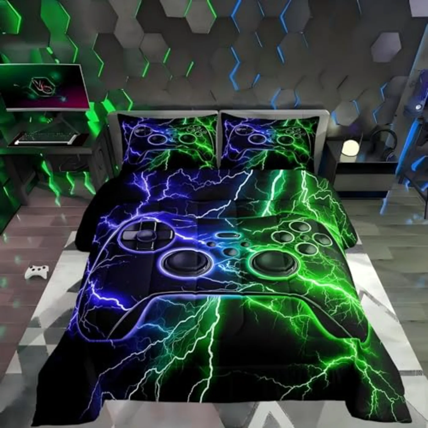 Gamer Gaming Comforter Set, Queen