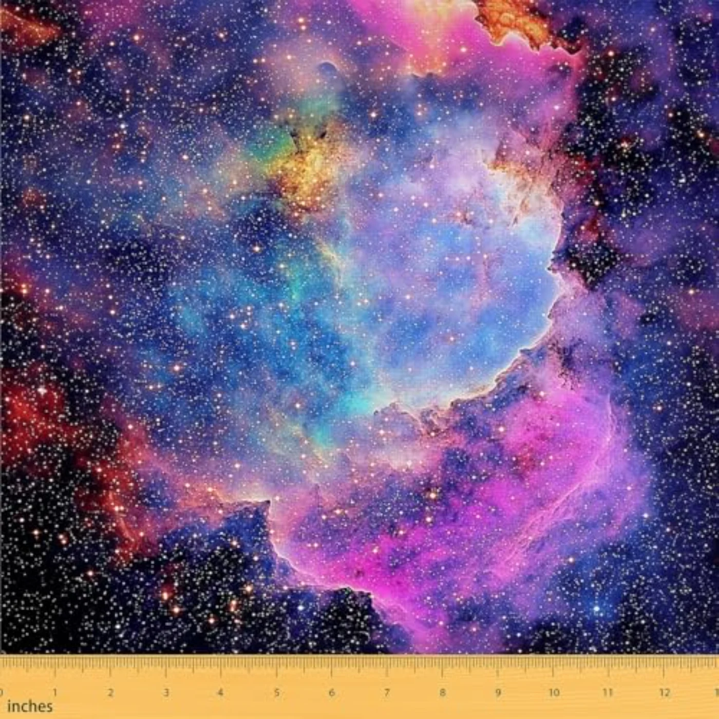 Purple Galaxy Flannel Fabric By Comforter Set