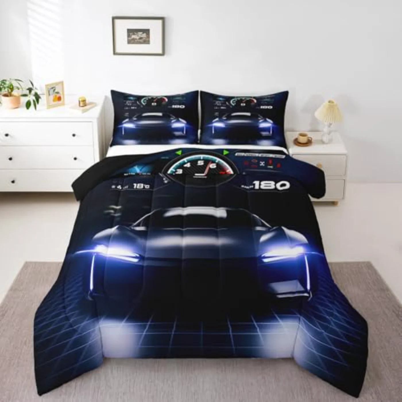 Teens Race Car Quilt, Queen