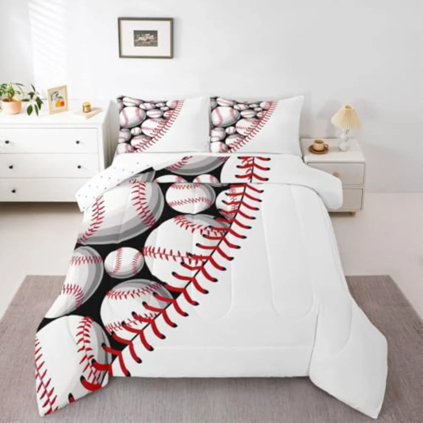 Boys Baseball - Sports Theme Comforter Set, Twin