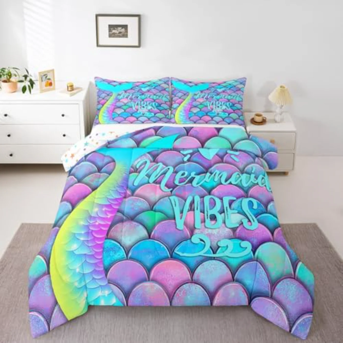 Mermaid Comforter Set, Twin