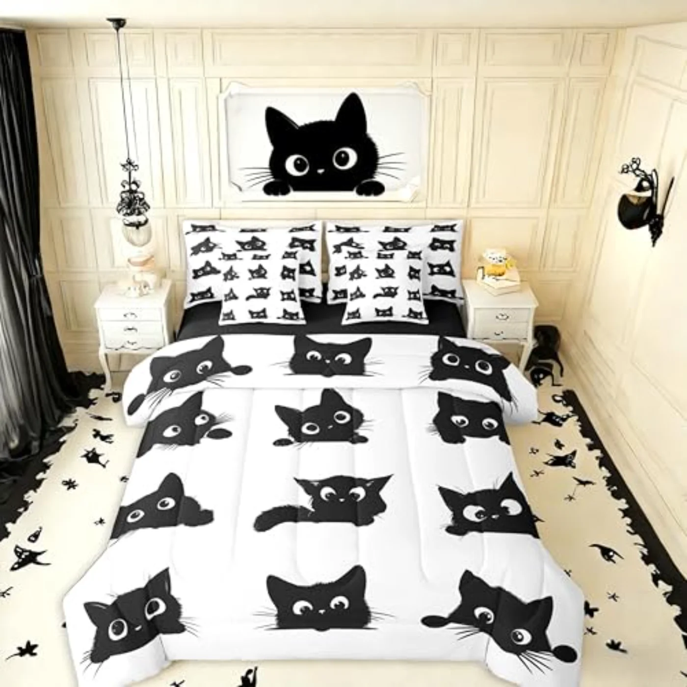 Cute Cat - Kids Boys Comforter Set, Full