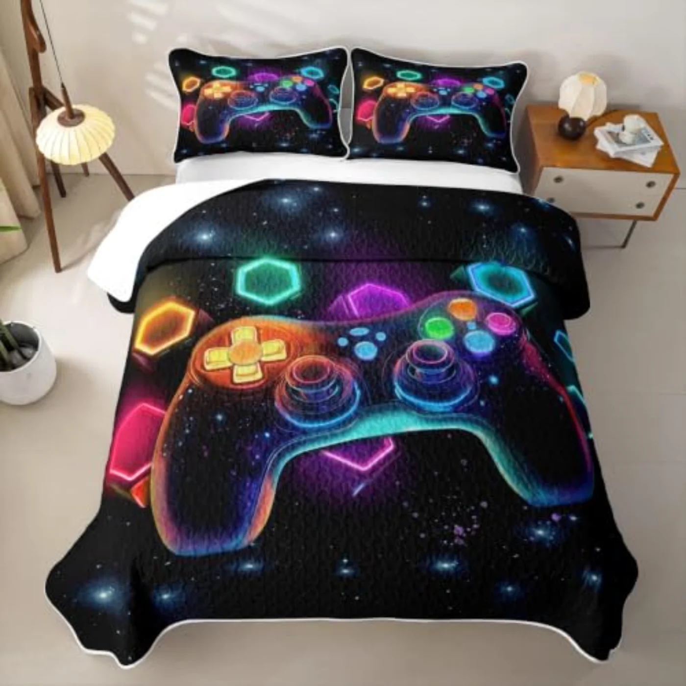 Game Consoles Boys Gamer Gifts Quilt, Twin
