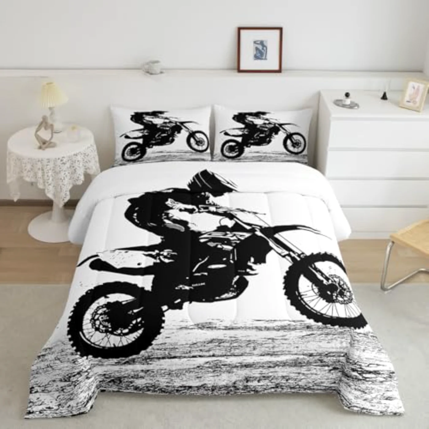Teens Dirt Bike Comforter Set, Twin
