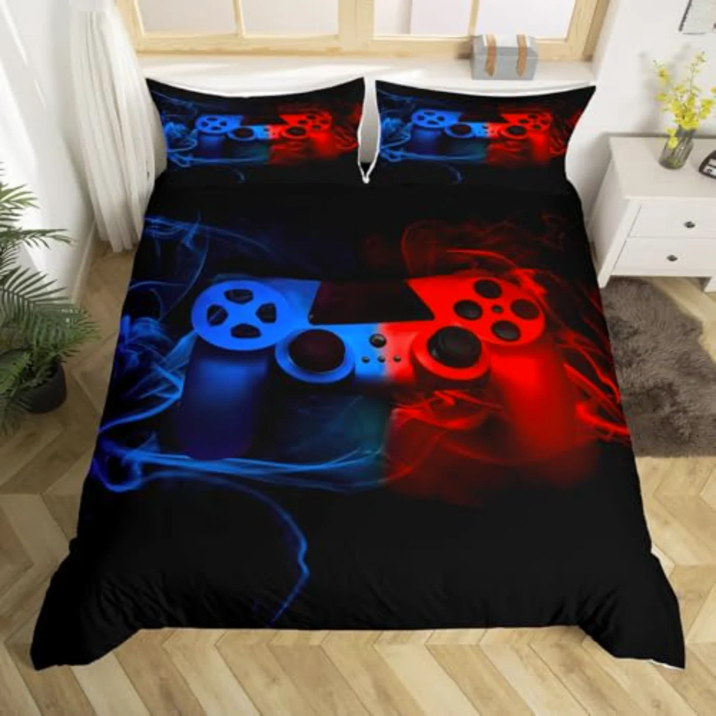 Sport & Gaming Duvet Cover, Full, Red & (QXYD)