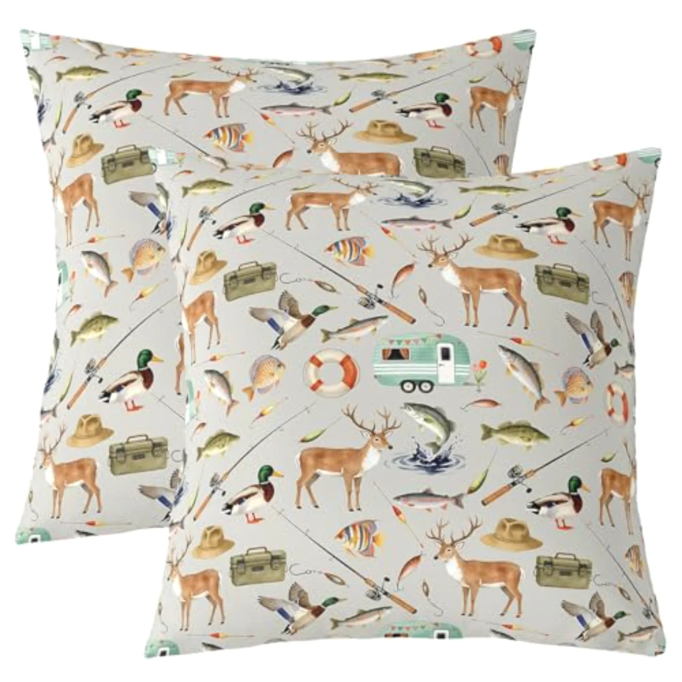 Hunting Fishing Throw Pillow Covers Pillow Covers