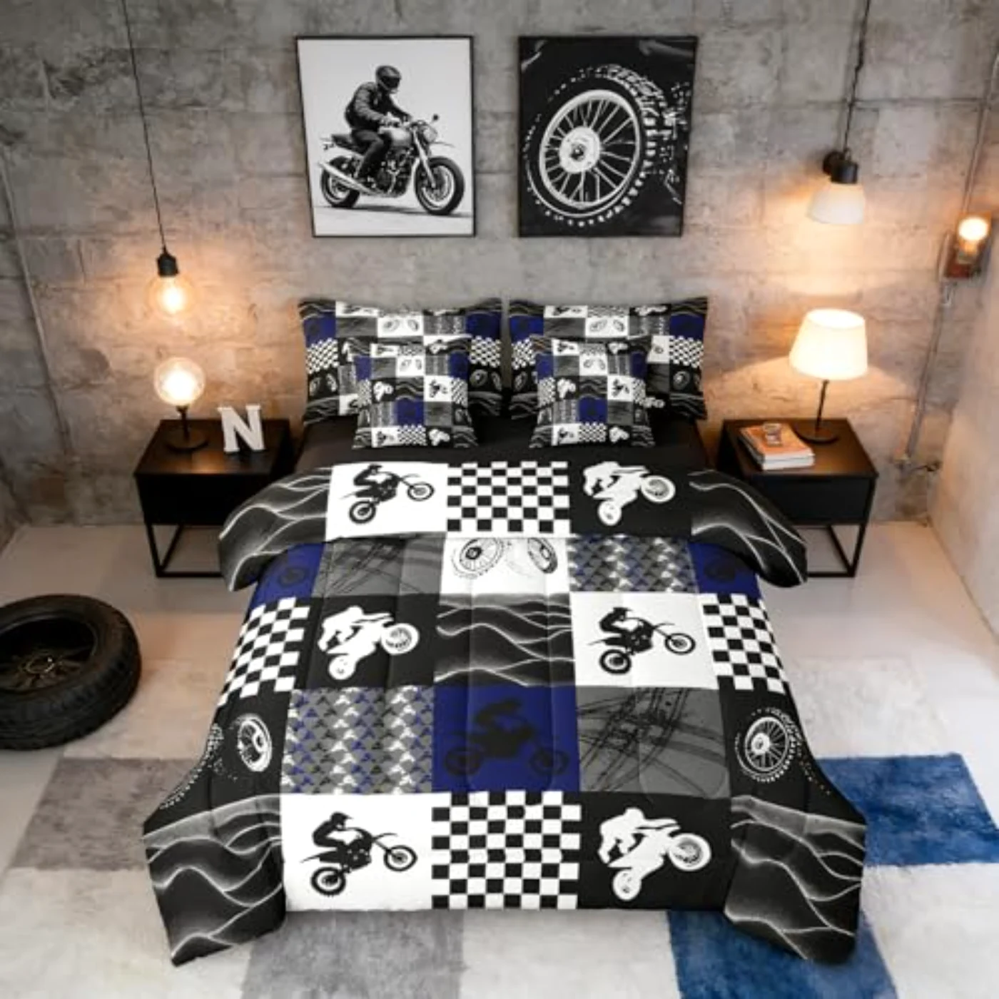 Dirt Bike Comforter Set, Full