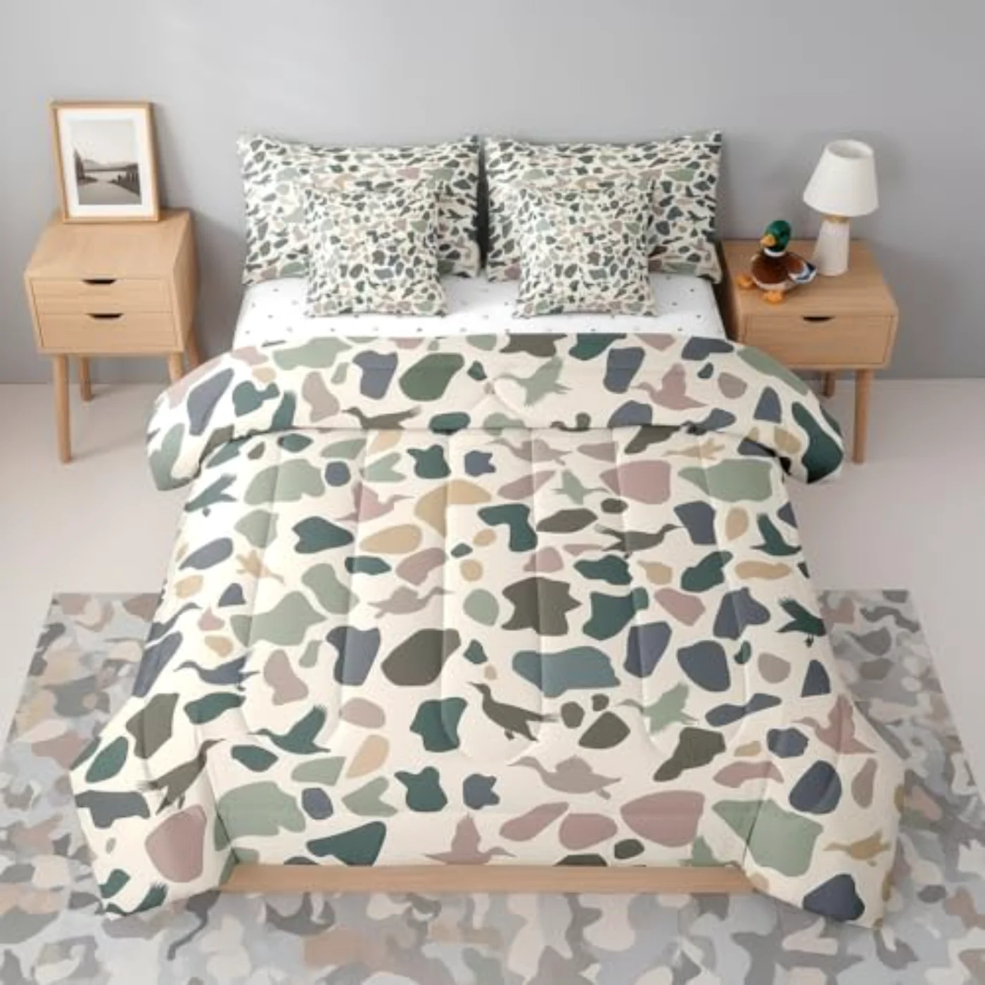 Duck Hunter Vintage Wild Mallard Comforter Set, Full