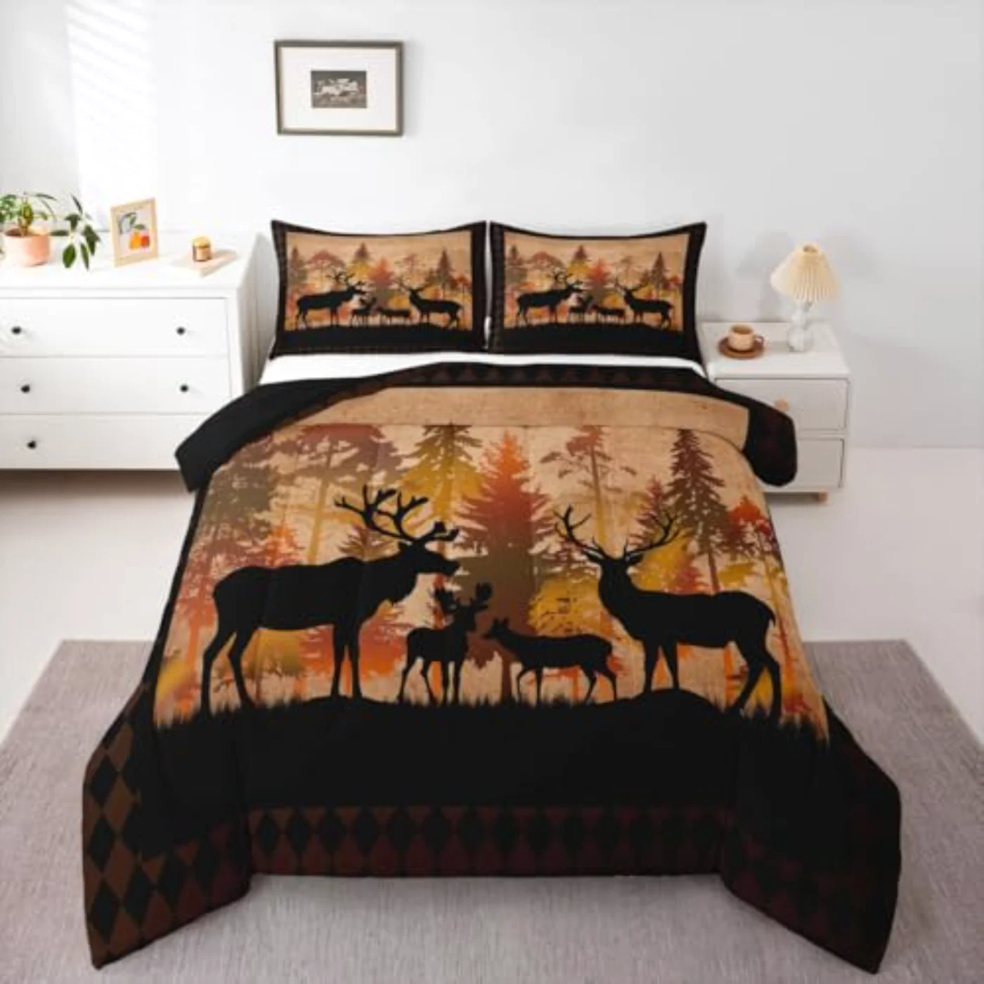 Hunting Deer Kids Comforter Set, Twin