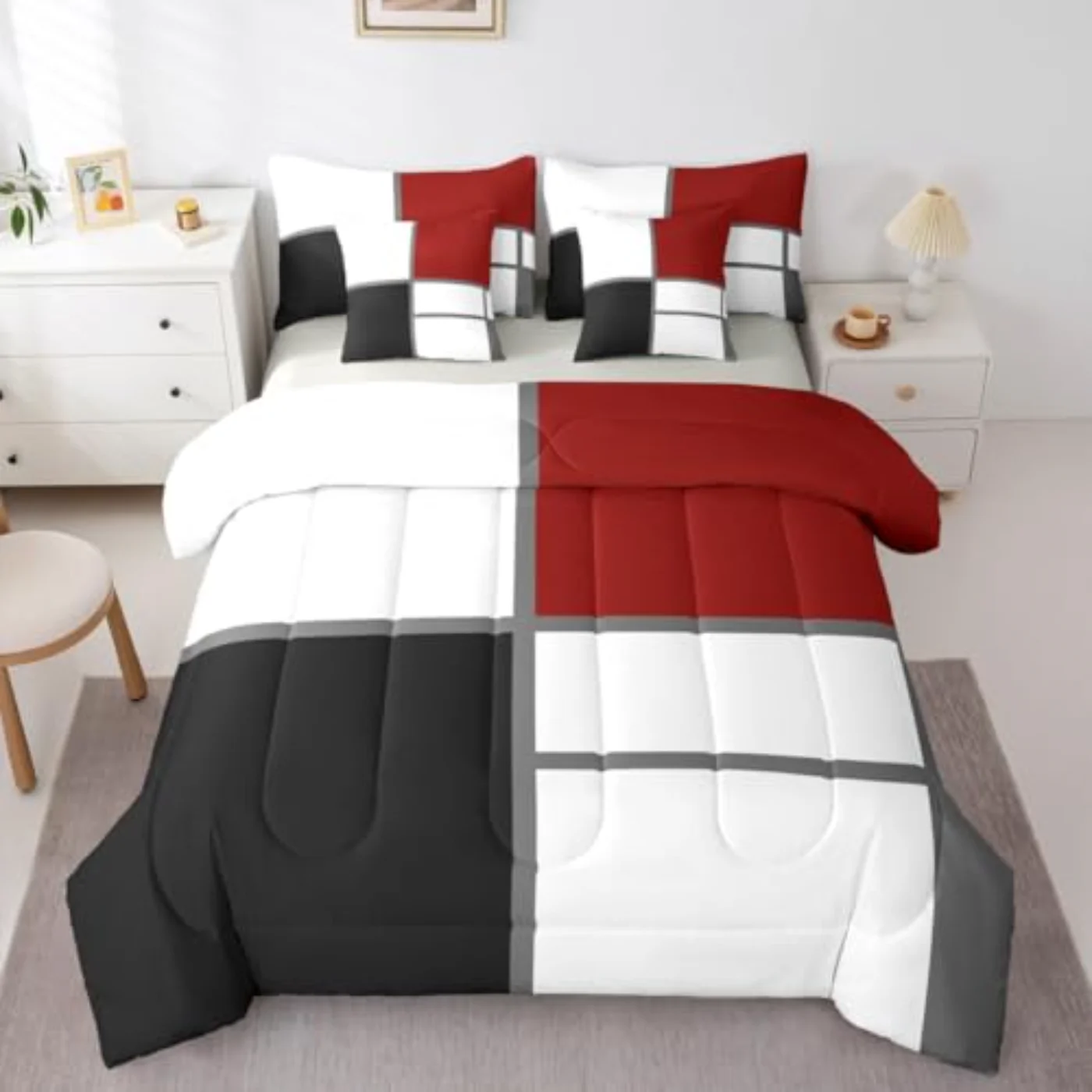 Geometric Abstract - Adult Women Comforter Set, King