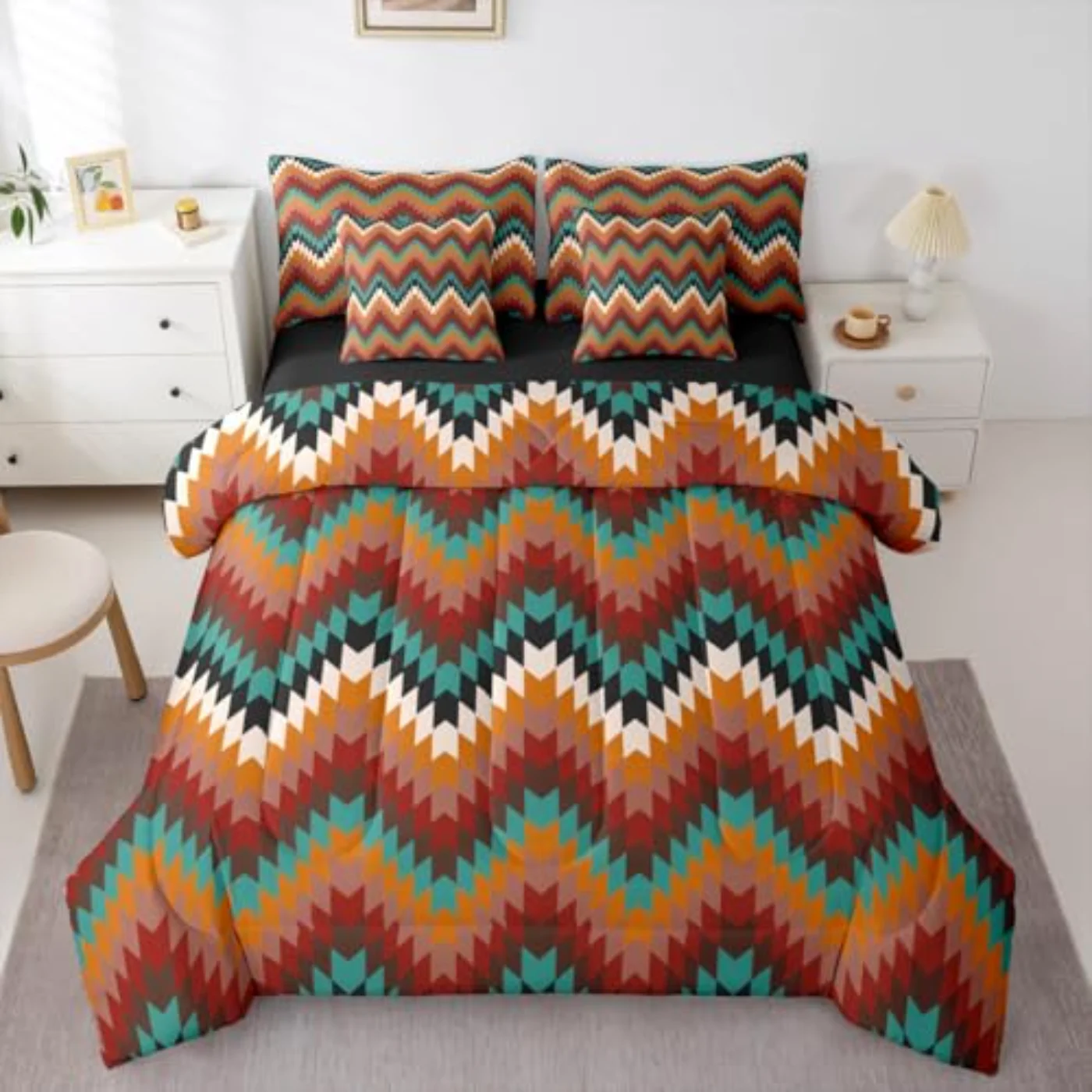 Aztec Sheets Western Native Tribal Comforter Set, Full
