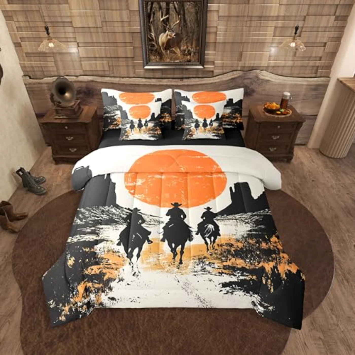 Cowboy Western In Bag Ethnic Comforter Set, Full